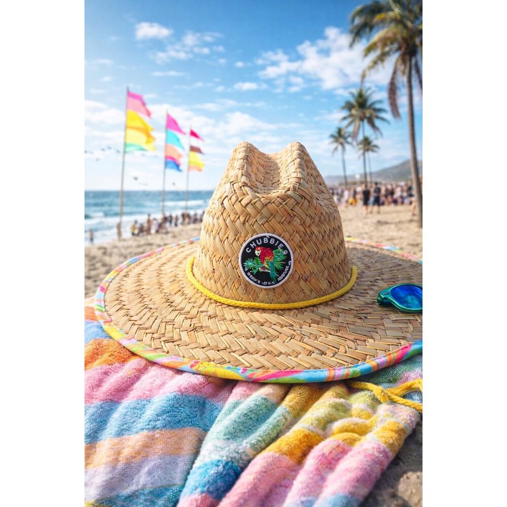 Chubbies “The Hooligan” Straw Hat | One Size | NWT Festivalcore Coastal Beach